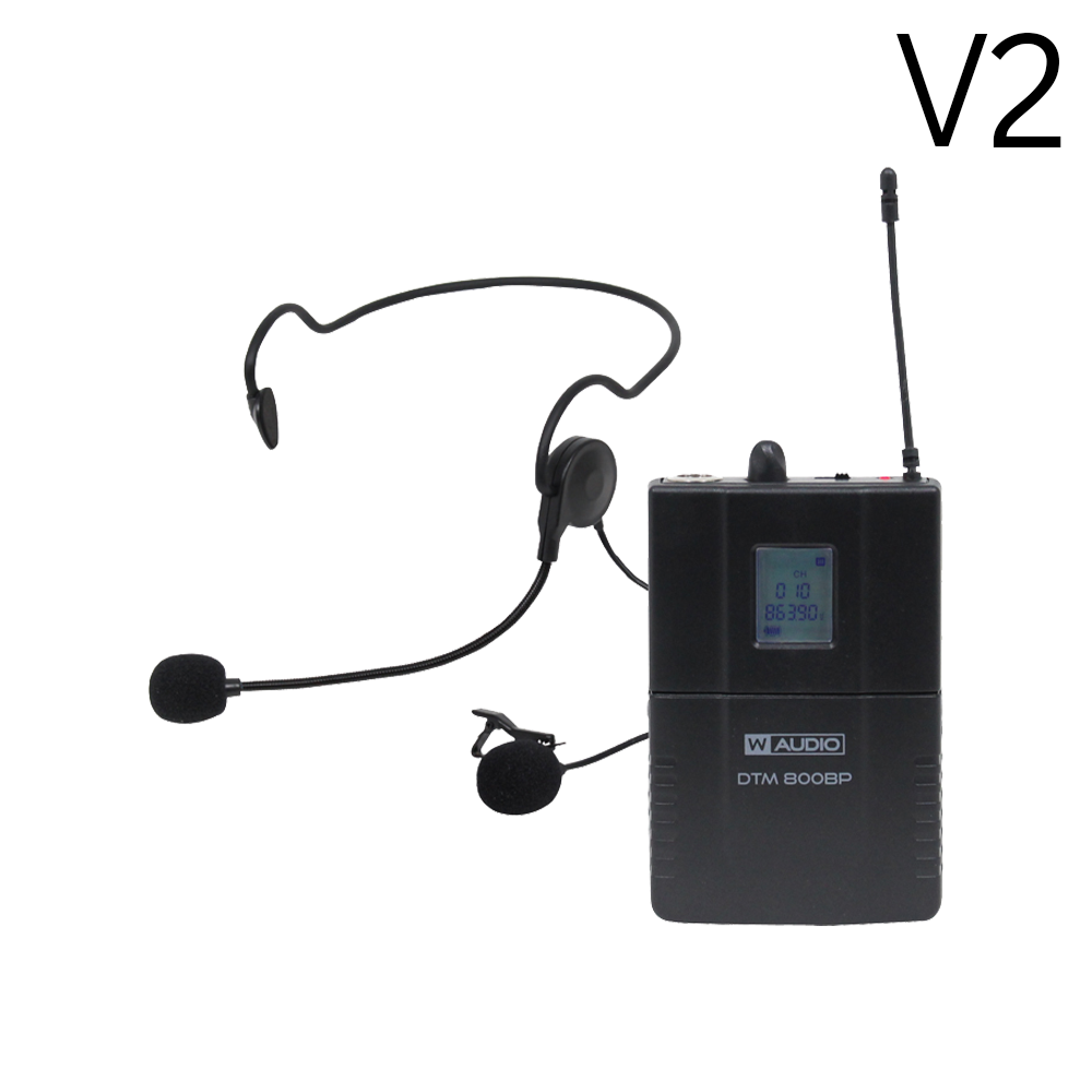 W Audio DTM 800BP V2 beltpack wireless microphone transmitter