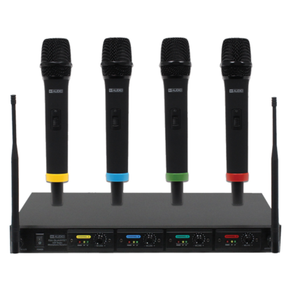 W Audio MIC80 RM Quartet Handheld Wireless Microphone System