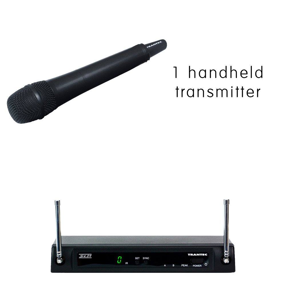 Trantec S4.04-HD wireless microphone system with handheld transmitter