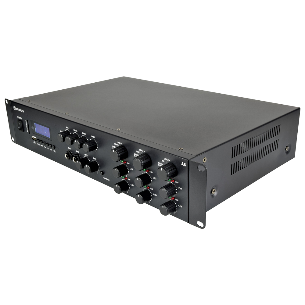 Adastra A6 6 x 100w 6 zone mixer amplifier