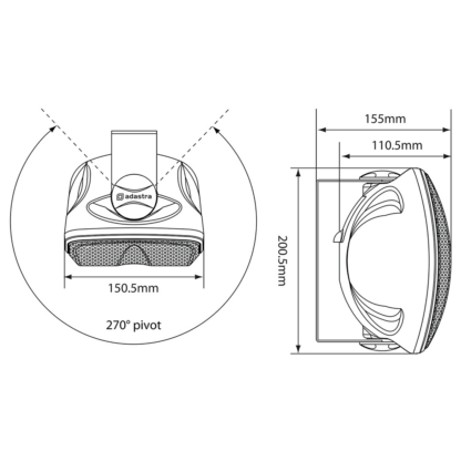 Adastra FC4V series 20w 100v line or 8 ohm moulded cabinet speaker