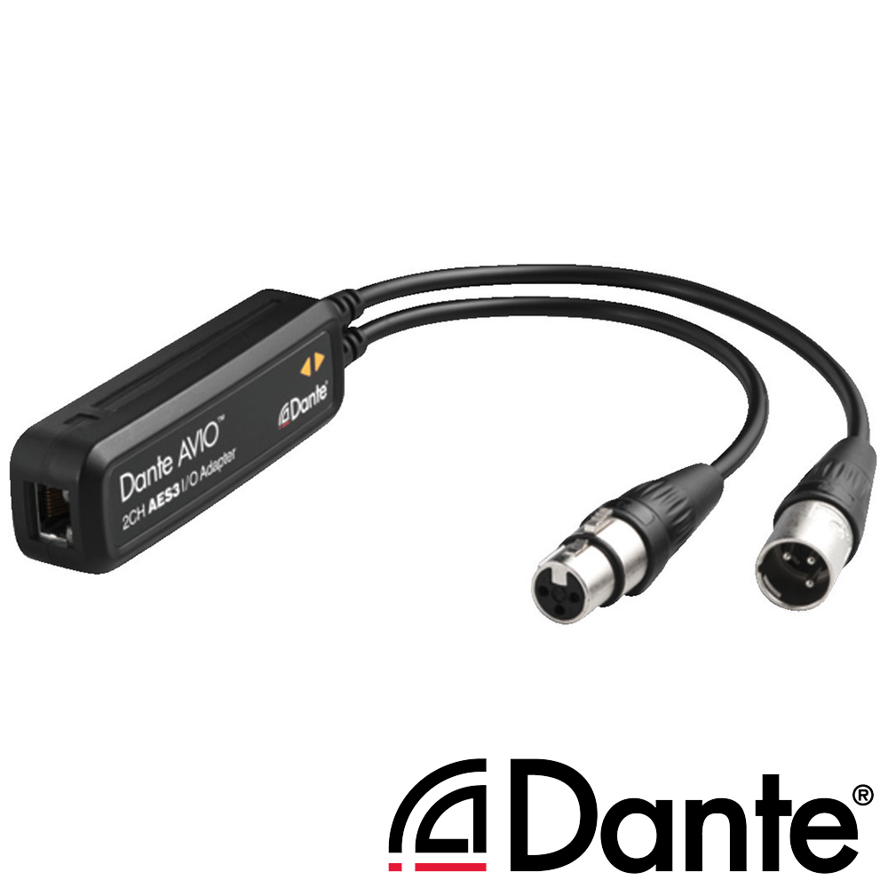 Monacor ADP-AES3-2X2 Dante® AVIO AES3/EBU adapter