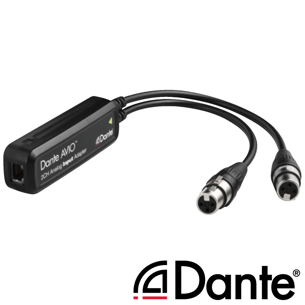 Monacor ADP-DAI-2X0 Dante® AVIO analogue input adapter (2-channel)