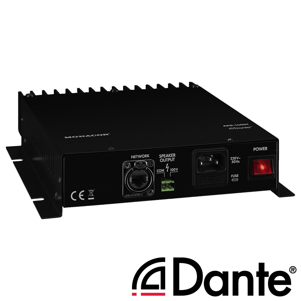 Monacor PA-900DT 40w amplifier module with integrated Dante® module