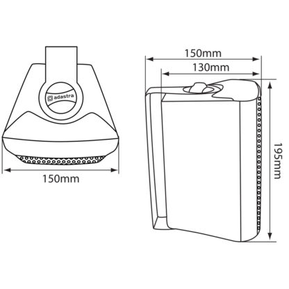 Adastra BC4V series 20w 100V line or 8 ohm black wall cabinet speakers