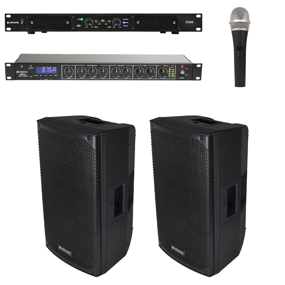 COMM-150-10 150w Hall Stereo Sound System for Community and Village Halls