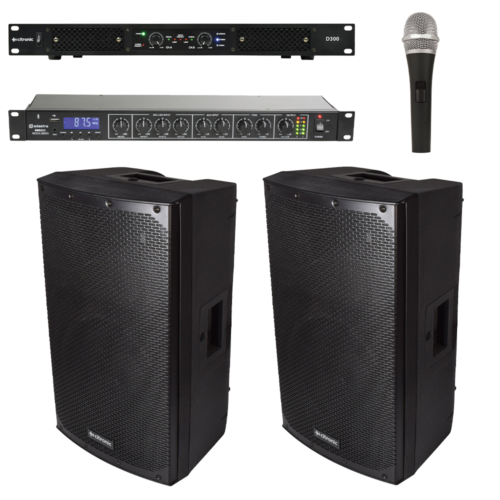COMM-150-12 150w Hall Stereo Sound System for Community and Village Halls