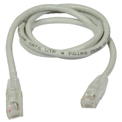 Cat6 unshielded twisted pair (UTP) ethernet patch leads