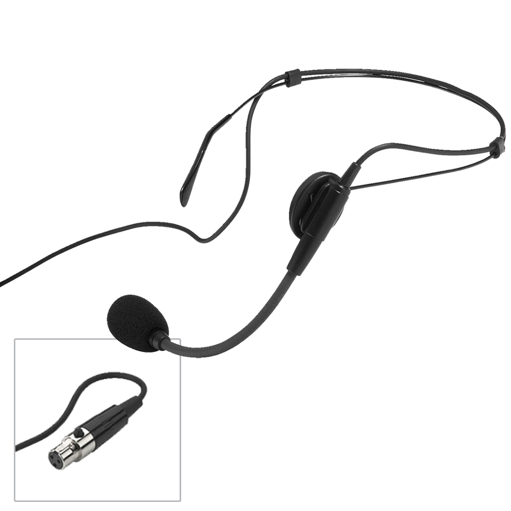 Monacor HSE-80 headband microphone with 3 pin mini XLR