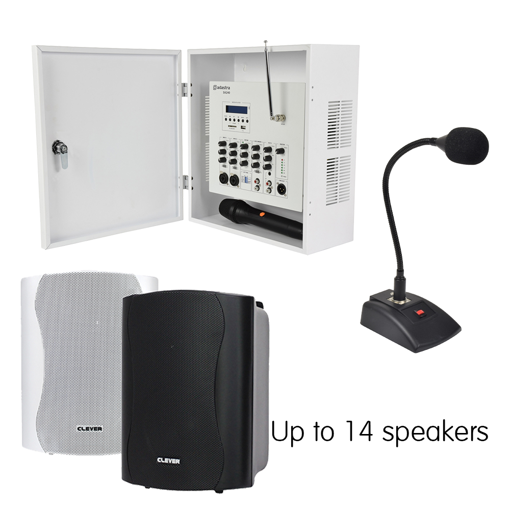 IND-WALL240 series indoor 100v line public address sound, paging and background music systems are for supermarkets, mini marts or stores, workshops, schools and offices