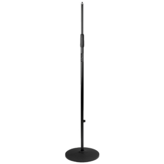 MS-28 black cast base microphone floor stand