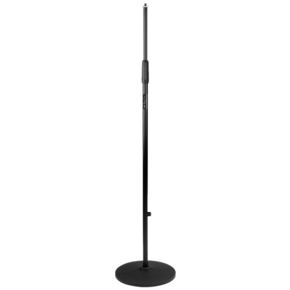 MS-28 black cast base microphone floor stand