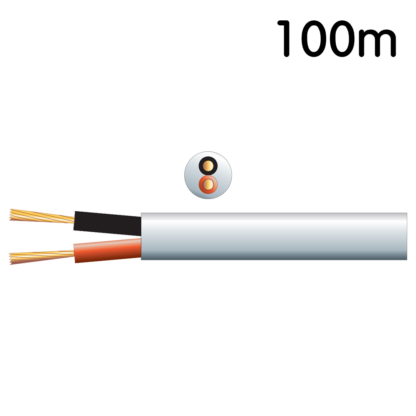 Mercury 801.817 2 core, double insulated speaker cable rated at 15A for 100V line PA speaker installation