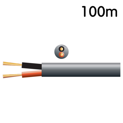 Mercury 801.818 2 core, double insulated speaker cable rated at 15A for 100V line PA speaker installation