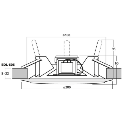 Monacor EDL-606 6w 100v line ceiling speaker