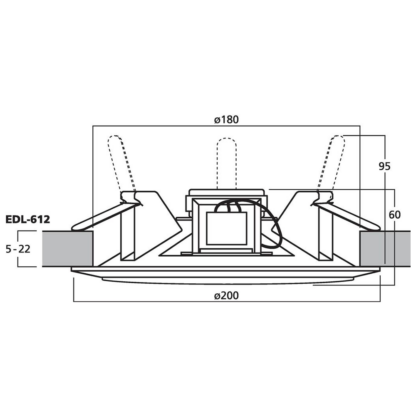 Monacor EDL-612 12w 100v line ceiling speaker