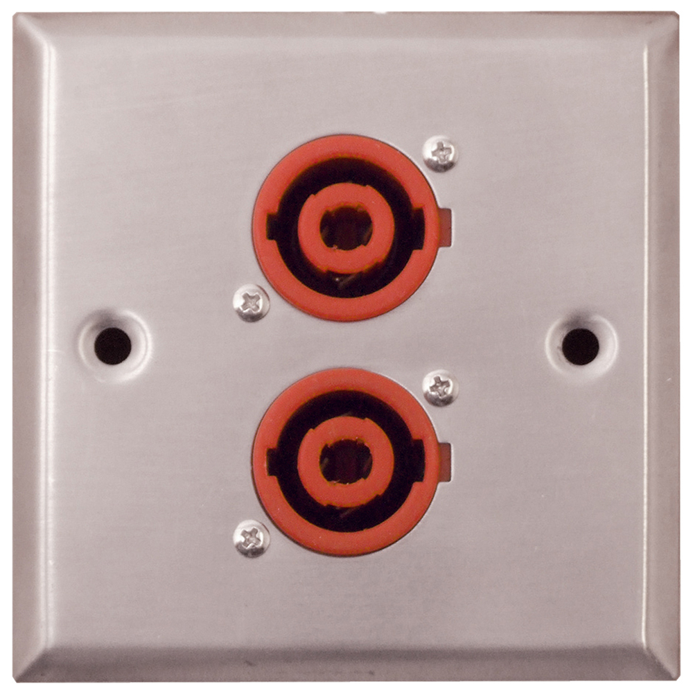 Eagle F267XH twin SpeakOn speaker sockets on single gang wall plate