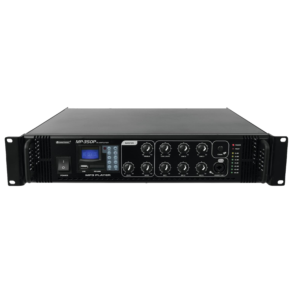 Omnitronic MP-350P 350w PA mono mixer amplifier with Bluetooth