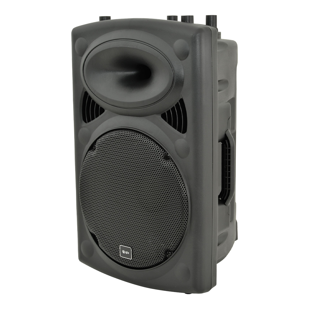 QTX QR12K 80w portable, all-in-one moulded powered loudspeaker