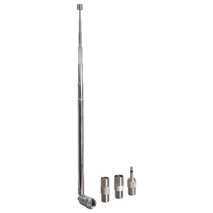 T143DH indoor telescopic DAB / FM aerial / antenna with a male F Type connector and 3 adapters