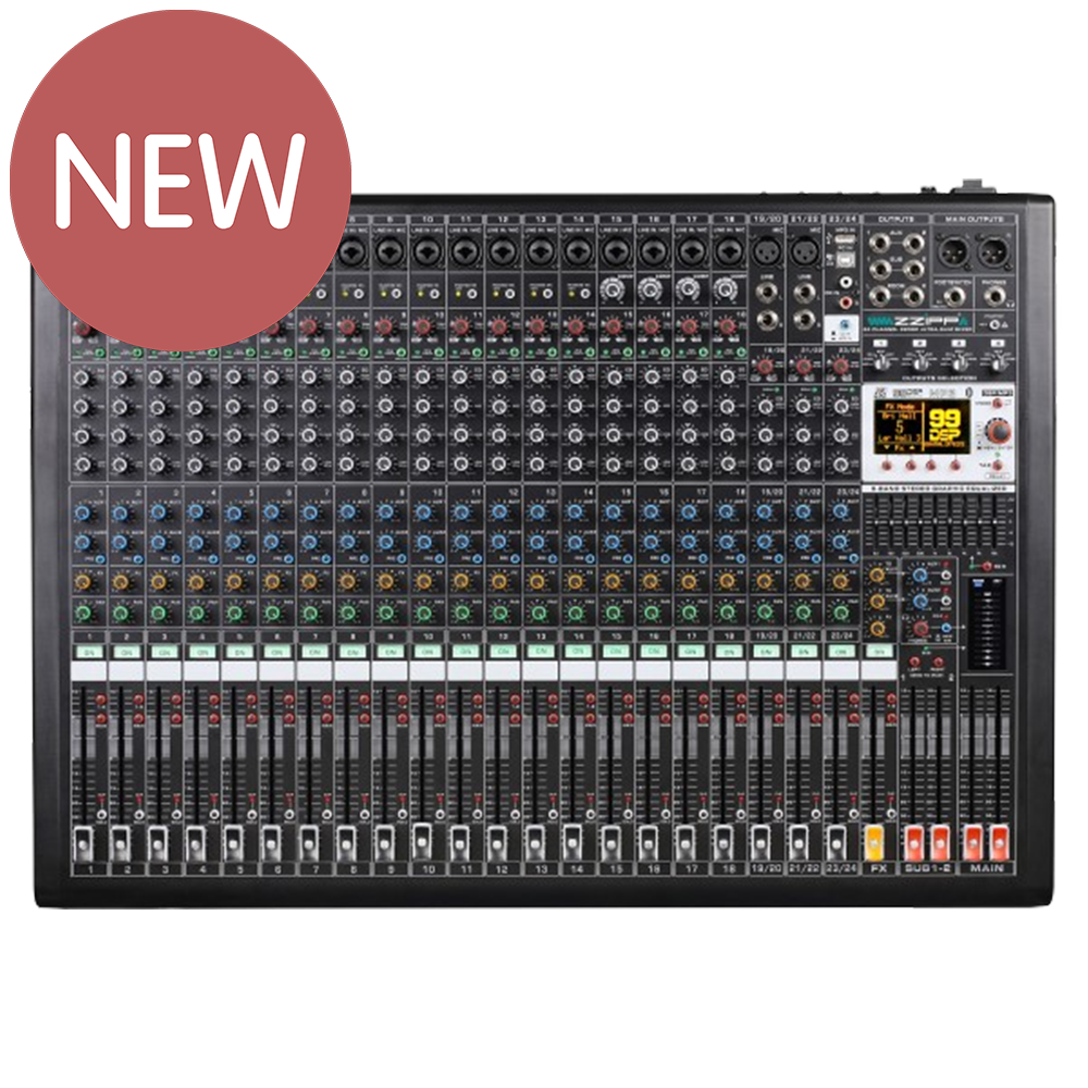 ZZiPP ZZMXPRO24 professional 24-input mixing desk with DSP and Bluetooth