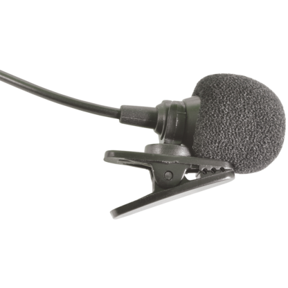 Chord LLM-35 clothing clip condenser microphones with locking 3.5mm jack plug with external 7.9mm male thread for Citronic, QTX, Chord, KAM and Gemini 16ch wireless microphones etc.