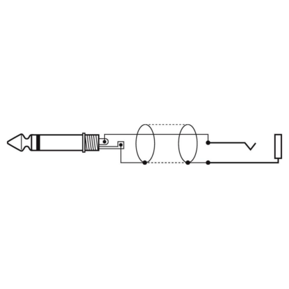 5 x Monacor MEC-600/SW mono extension leads