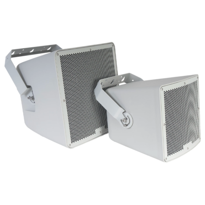 Fonestar AQUA series white 100v line or 8Ω weatherproof wall cabinet speakers