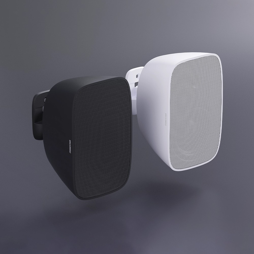 Fonestar SONORA-5A series active black or white high power weatherproof 5¼" 25+25W 8Ω cabinet speakers