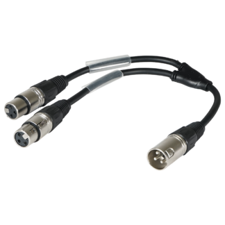 0.25m 2F1M XLR splitter (two female to one male)