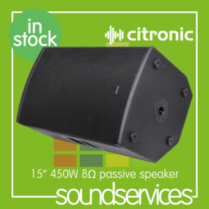 Citronic CUBA-15 450w 15″ passive PA music cabinet speaker