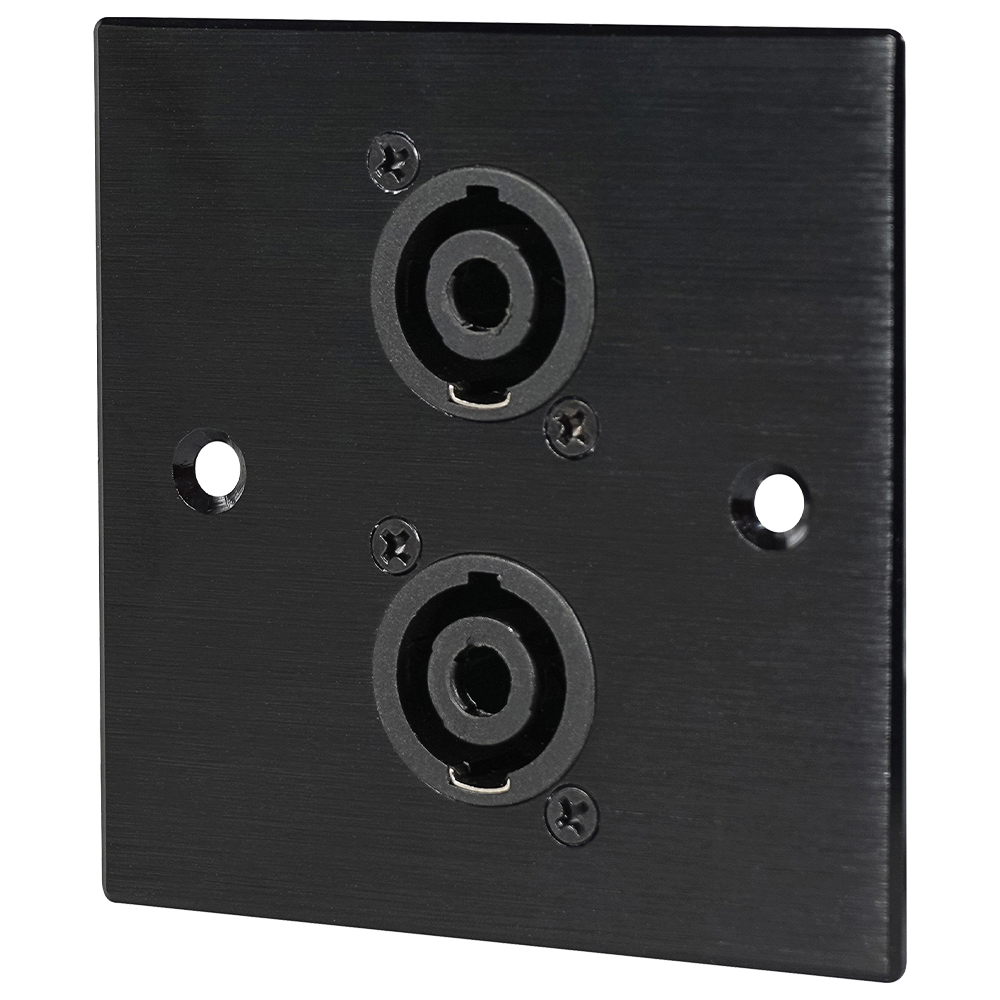 Eagle F267VS twin 4 pole speaker sockets on single gang wallplate