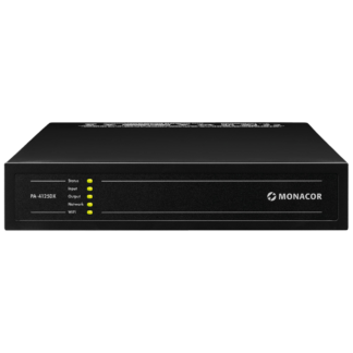 Monacor PA-4125DX 500W (2 x 250W @ 100V line or 4 x 125W @ 8Ω) mixer amplifier with DSP