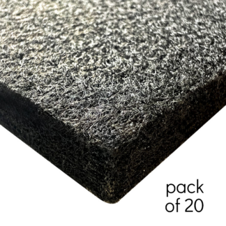 Citronic SAT12-BLACK pack of 20 black 600x600mm sound absorption tiles