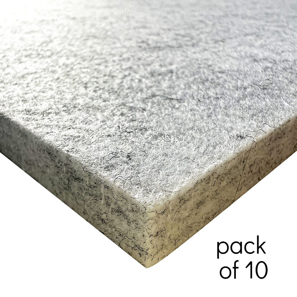 Citronic SAT12-SILVER-GREY pack of 10 grey 600x600mm sound absorption tiles