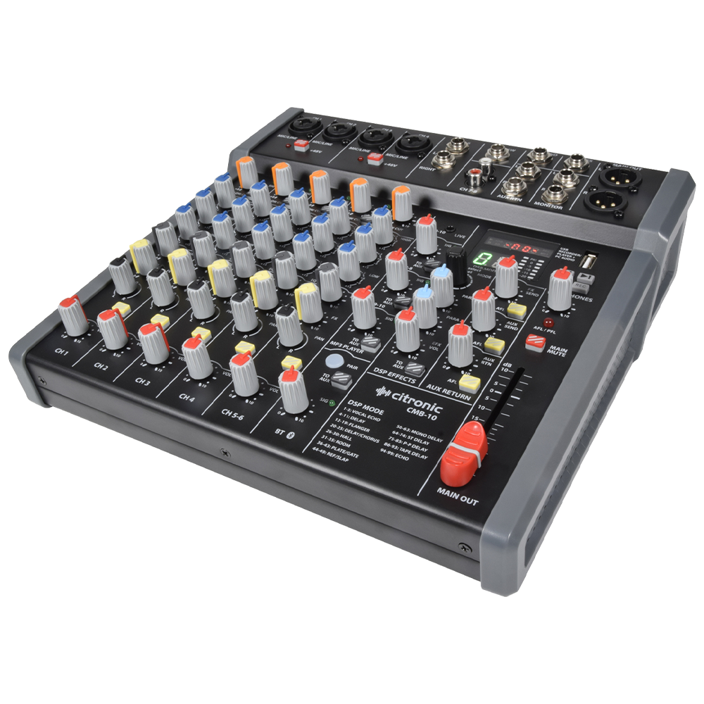 Citronic CMB-10 mixing desk with DSP and USB/PC/BT player