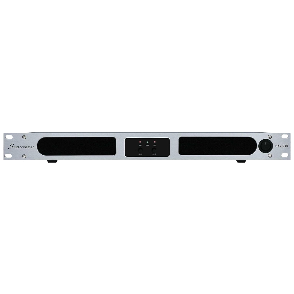 Studiomaster HX2-900 2 x 765W at 4Ω stereo power amplifier