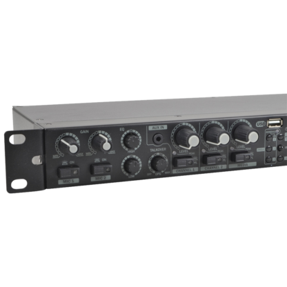 Q Audio QMEDIAMIX52 5-channel multimedia mixer with Bluetooth, FM, built-in jingle player and talkover