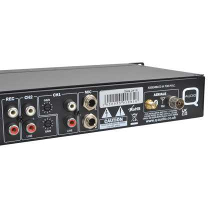 Q Audio QMEDIAMIX52 5-channel multimedia mixer with Bluetooth, FM, built-in jingle player and talkover