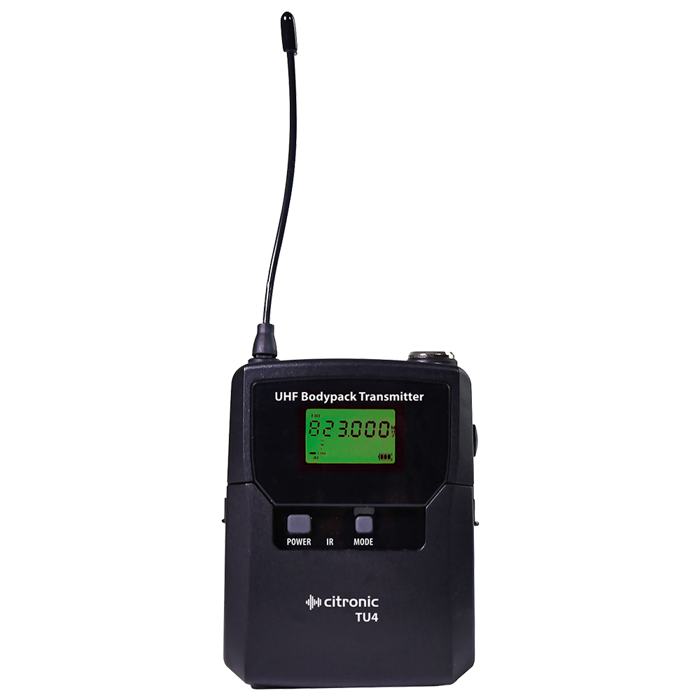 Citronic TU4-BTX replacement beltpack wireless transmitter for use with TU4 wireless microphone sets