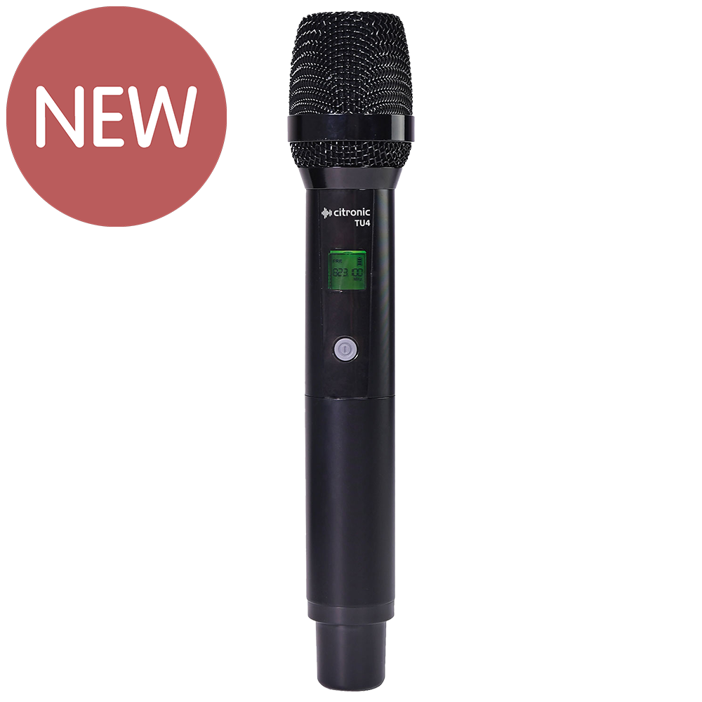Citronic TU4-HTX replacement handheld wireless microphone transmitter for use with TU4 wireless microphone sets