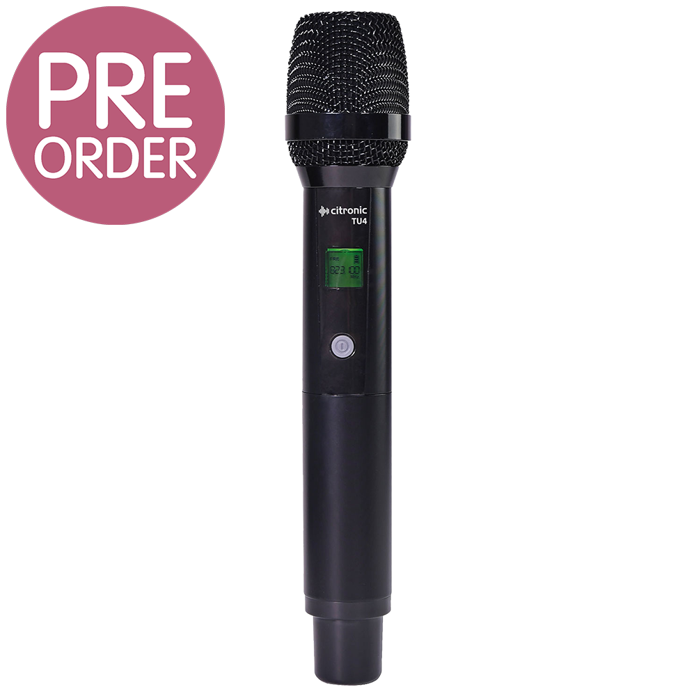 Citronic TU4-HTX replacement handheld wireless microphone transmitter for use with TU4 wireless microphone sets