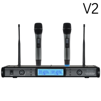 W Audio DTM 800H V2 twin diversity wireless microphone systems on Ch 70 (863-865 MHz) with 2 x handheld transmitters - with V2 software