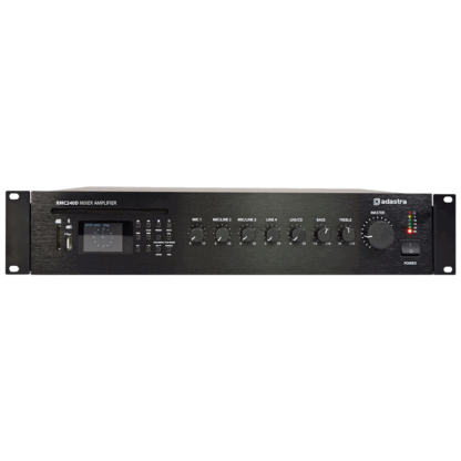 Adastra RMC240D 240W 100V line mixer amplifier with CD, DAB+, Bluetooth and USB/SD