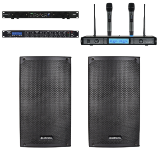 Complete Village Hall Sound System with Two Speakers