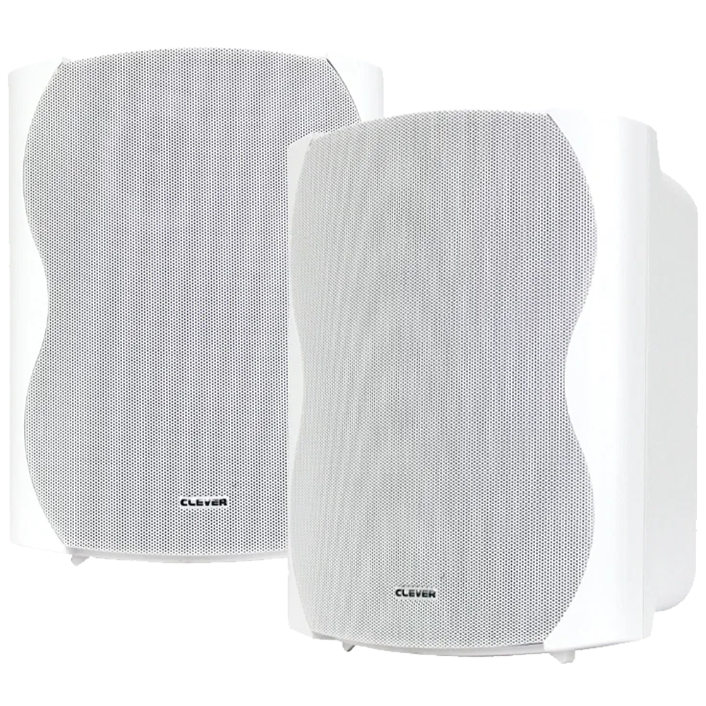 Clever Acoustics BGS 85T-B 50W 100V line or 8 Ohm wall cabinet speakers (pair)