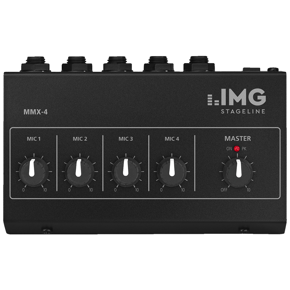 IMG Stageline MMX-4 4-channel miniature microphone mixer
