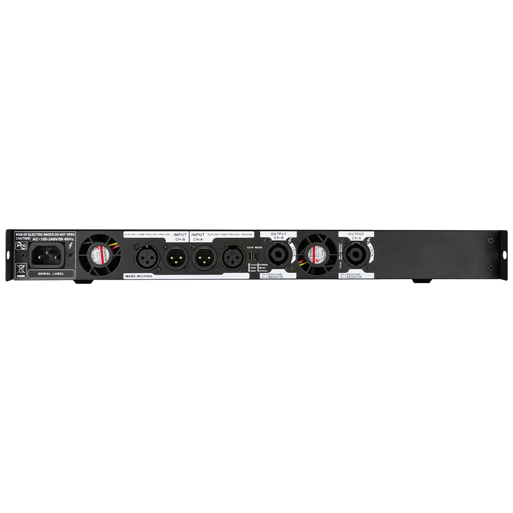 Studiomaster HX2-300 2 x 255W at 4Ω stereo power amplifier