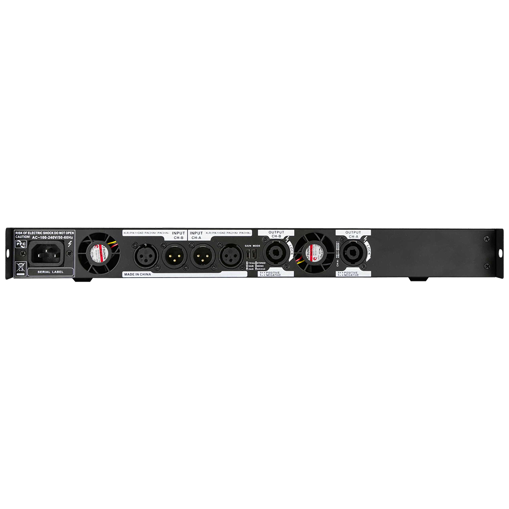 Studiomaster HX2-700 2 x 595W at 4Ω stereo power amplifier