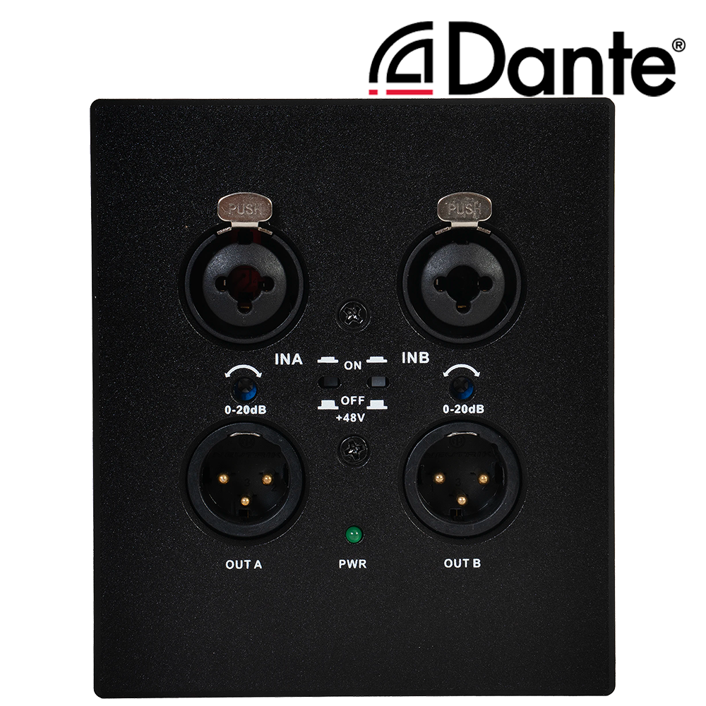 Fonestar W-DANTE-22X Dante® wall plate